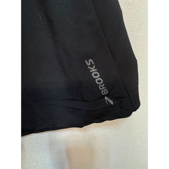 Brooks Womens Athletic Running Skirt With Built-In Shorts Sz XL Black Activewear - Picture 3 of 8